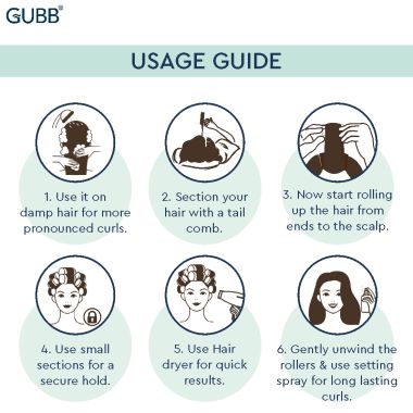 GUBB: Hair Rollers Large -6Pcs