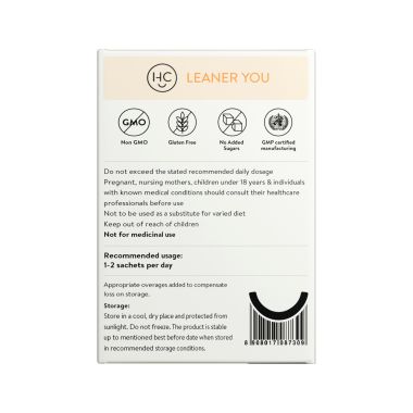 Happy Cultures: Leaner You  Probiotics, L-Carnitine & Garcinia Cambogia |  15 Sachets (2g Each)