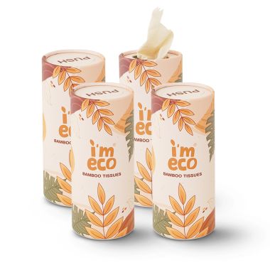 Bamboo Car Tissue  | 50 Pulls Per Pack | Pack of 4