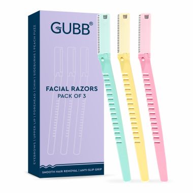 GUBB: Eyebrow Razor For Face (Pack Of 3 Pcs)