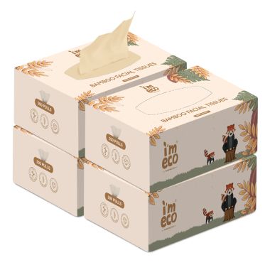 Bamboo Facial Tissue | Soft & Highly Absorbent | 2-Ply | 200 Pulls Per Pack |...