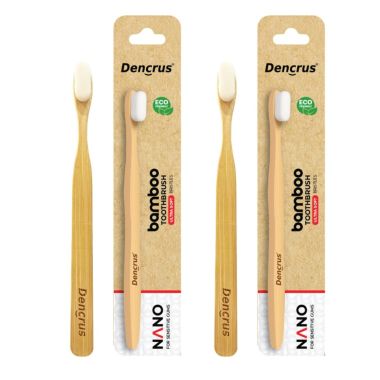 Nano bamboo Toothbrush | 100% Natural Bamboo Toothbrush for Sensitive Gums &...