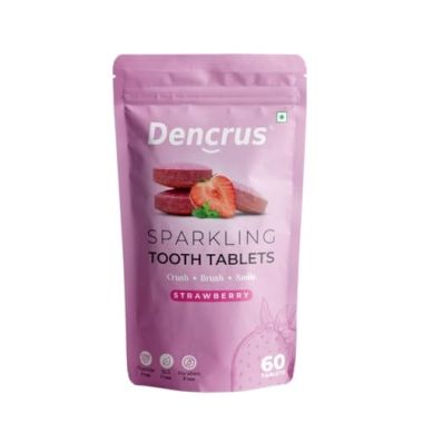 Tooth Tablets | STRAWBERRY Flavour | 60 Tablets