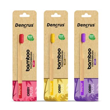 Orby Plus Bamboo Toothbrush For Adults | 100% Natural Soft Bristles |...