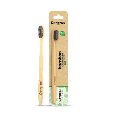 Natural Clean Bamboo Toothbrush | Charcoal Activated Soft Bristles | Pack of 1
