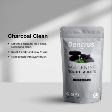 Amwoodo: Tooth Tablets | WHITENING CHARCOAL Flavour| 60 Tablets