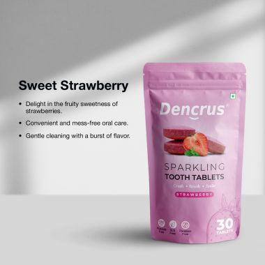 Amwoodo: Tooth Tablets | STRAWBERRY Flavour  | 30 Tablets