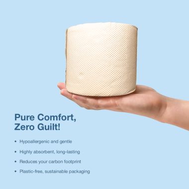 Amwoodo: Bamboo Toilet Tissue Rolls | Unbleached | 3 Ply | 4 Rolls Set | 220 Pulls Per Roll | Pack of 3