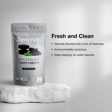 Amwoodo: Tooth Tablets | WHITENING CHARCOAL Flavour | 30 Tablets