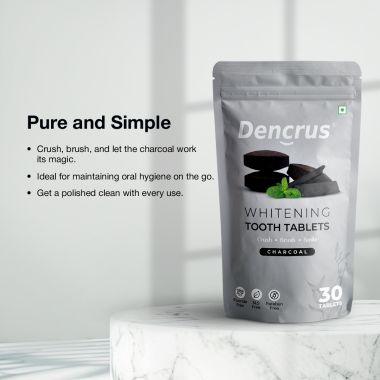 Amwoodo: Tooth Tablets | WHITENING CHARCOAL Flavour | 30 Tablets