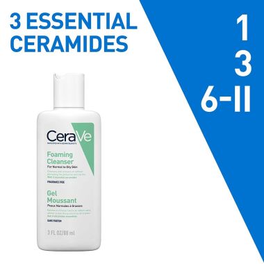 CeraVe: Foaming Cleanser Face Wash  88ml-Pack of 2