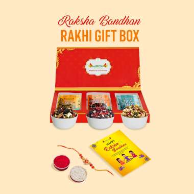 Trail Mixes Rakhi Gift Hamper 600g (each pack 200g)