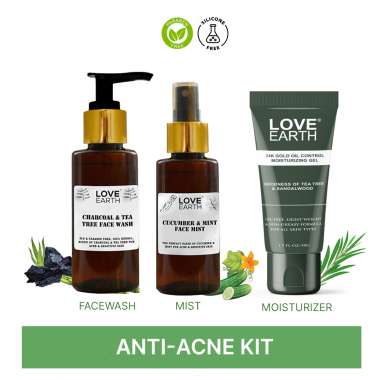 Love Earth: Anti Acne Kit for Oily Acne-Prone Skin - 250gm