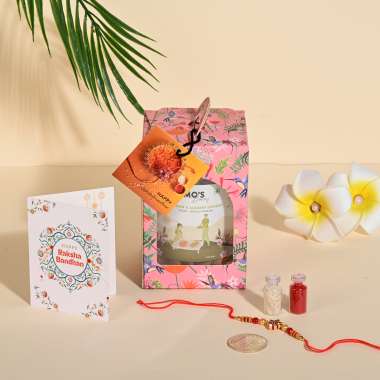 MOS Bakery: Rakhi Pink Single Gift Box Almond cookies