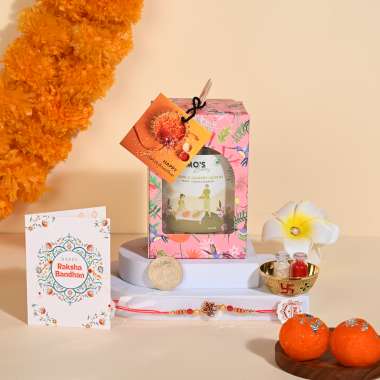 MOS Bakery: Rakhi Pink Single Gift Box Almond cookies