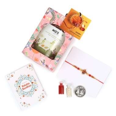 MOS Bakery: Rakhi Pink Single Gift Box Almond cookies