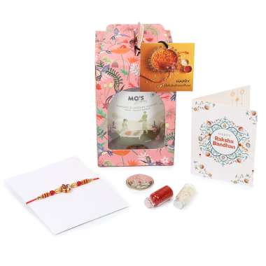 MOS Bakery: Rakhi Pink Single Gift Box Almond cookies