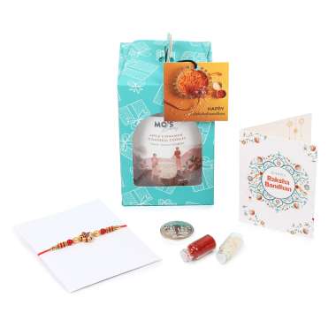 MOS Bakery: Rakhi Green Single Gift Box Apple Cinnamon cookies