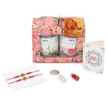 MOS Bakery: Rakhi Pink Double Almond+ Raspberry Gift Box with 200gm jars