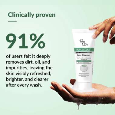 Fixderma: Tomaglow Face Cleanser with White Tomato Extract 4% Niacinamide Skin Brightening face wash 15gm