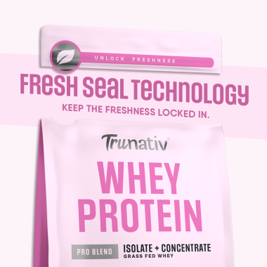 TruNativ: Whey protein powder | Blend with Isolate and Concentrate | 26g Protein | 6g BCAA | No added Sugar |Rose Milk (907g / 2lbs)