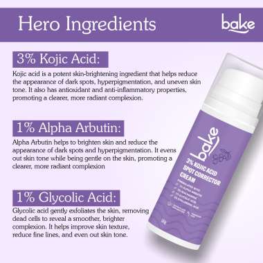 Bake Cosmetics: 3% Kojic Acid Spot Corrector Cream 30ml