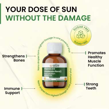 Vlado's Himalayan Organics: Vitamin D3 60000 IU Shots | Cholecalciferol Vitamin D3 60000 IU Supplement   5ml Each bottle - Orange Flavour - (Pack of 8) 