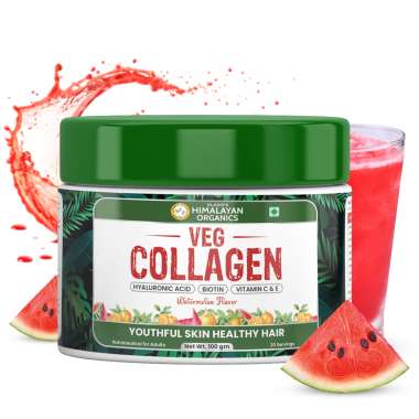 Vlado's Himalayan Organics: Vegan Collagen supplements - Advanced Marine Collagen Peptides - 100gm ( Watermelon Flavor )