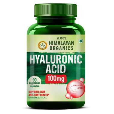 Vlado's Himalayan Organics: Hyaluronic Acid 100mg Supplement | Support Healthy Connective Tissue and Joints - 90 Veg Capsules
