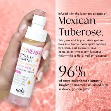 AULI: Sunehri Glow Booster Serum Mist – 24H Hydration & Glass Skin Finish 120ml
