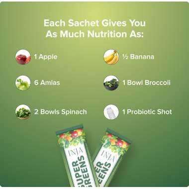 INJA Wellness: Super Greens |Complete Daily Greens for Men & Women | 7 Sachets