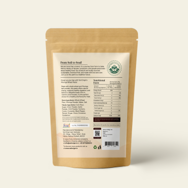 Soil Origin: Moringa Wheat Pasta (Seasoning Masala Inside)  500gm