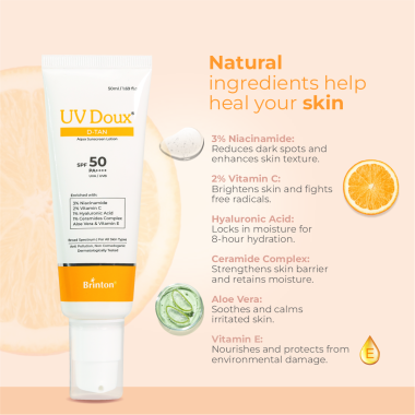 Brinton : Uv Doux D-Tan Aqua Sunscreen Lotion Spf 50  50ml