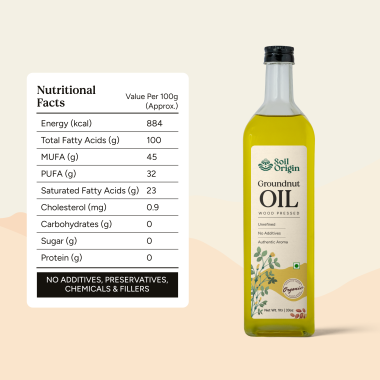 Soil Origin: Wood Pressed Groundnut Oil  1L