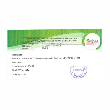 Brinton : Uv Doux Sunscreen Gel 100gm
