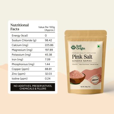 Soil Origin: Pink Himalayan Salt  500gm