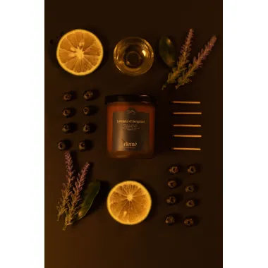 Eleme: Lavender & Bergamot Candle with Pure Essential Oils