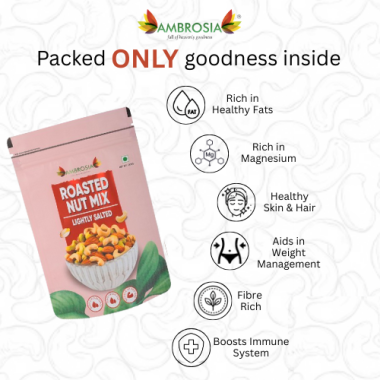 Ambrosia: Roasted Nut Mix, Lightly Salted, Premium Mixed Nuts  200gm