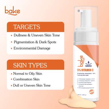 Bake Cosmetics: 5% Vitamin C Foaming Face Wash  100ml