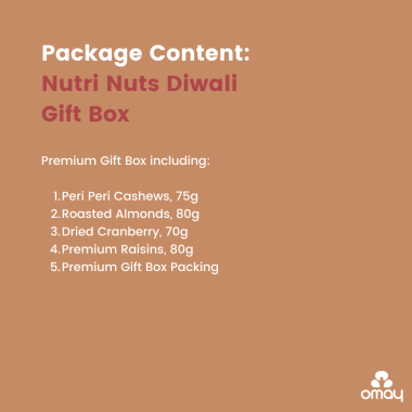 Omay Foods: Nutri Nuts Diwali Gift Box  500gm