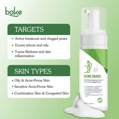 Bake Cosmetics: Acne Erase Clarifying Foaming Cleanser with 2% Salicylic Acid   100ml