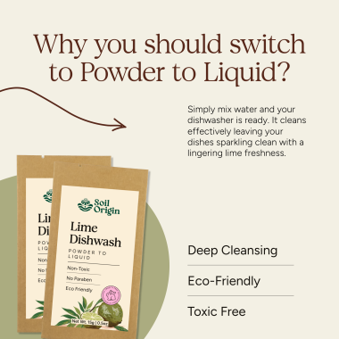 Soil Origin: Powder to Liquid Dishwash (Lime)  250ml