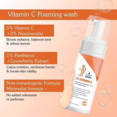Bake Cosmetics: 5% Vitamin C Foaming Face Wash  100ml