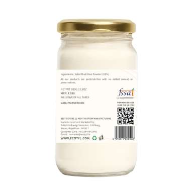 Ecotyl: Safed Musli Powder | Ayurvedic Herb | 100gm