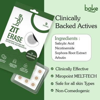 Bake Cosmetics: Zit Erase Micro point Patches   Pack of 9 Patches  30gm