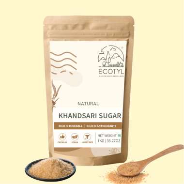 Ecotyl: Khandsari Sugar | Unrefined Natural Sweetener| 1kg