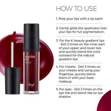 The Face Shop: Water Fit Lip Tint Cherry Kiss - 5gm