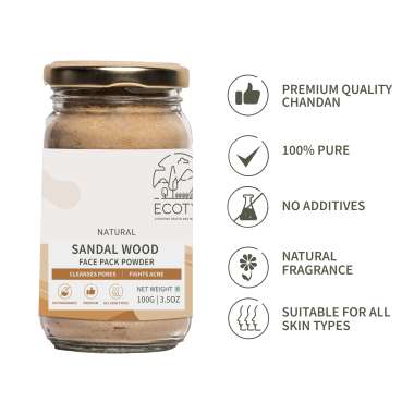Ecotyl: Pure Sandalwood Powder  Face Pack   100gm