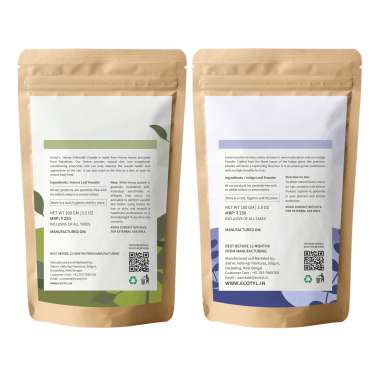 Ecotyl: Hair Colour Combo - Henna Powder and Indigo Powder | Natural Hair Dye | 100gm Each