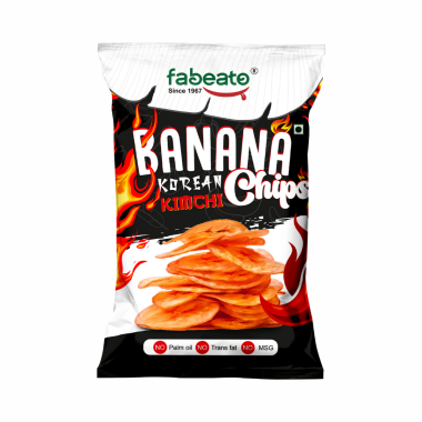 Fabeato: Banana Chips Korean Kimchi Flavor No Palm Oil, No MSG 70gm  Pack of 3